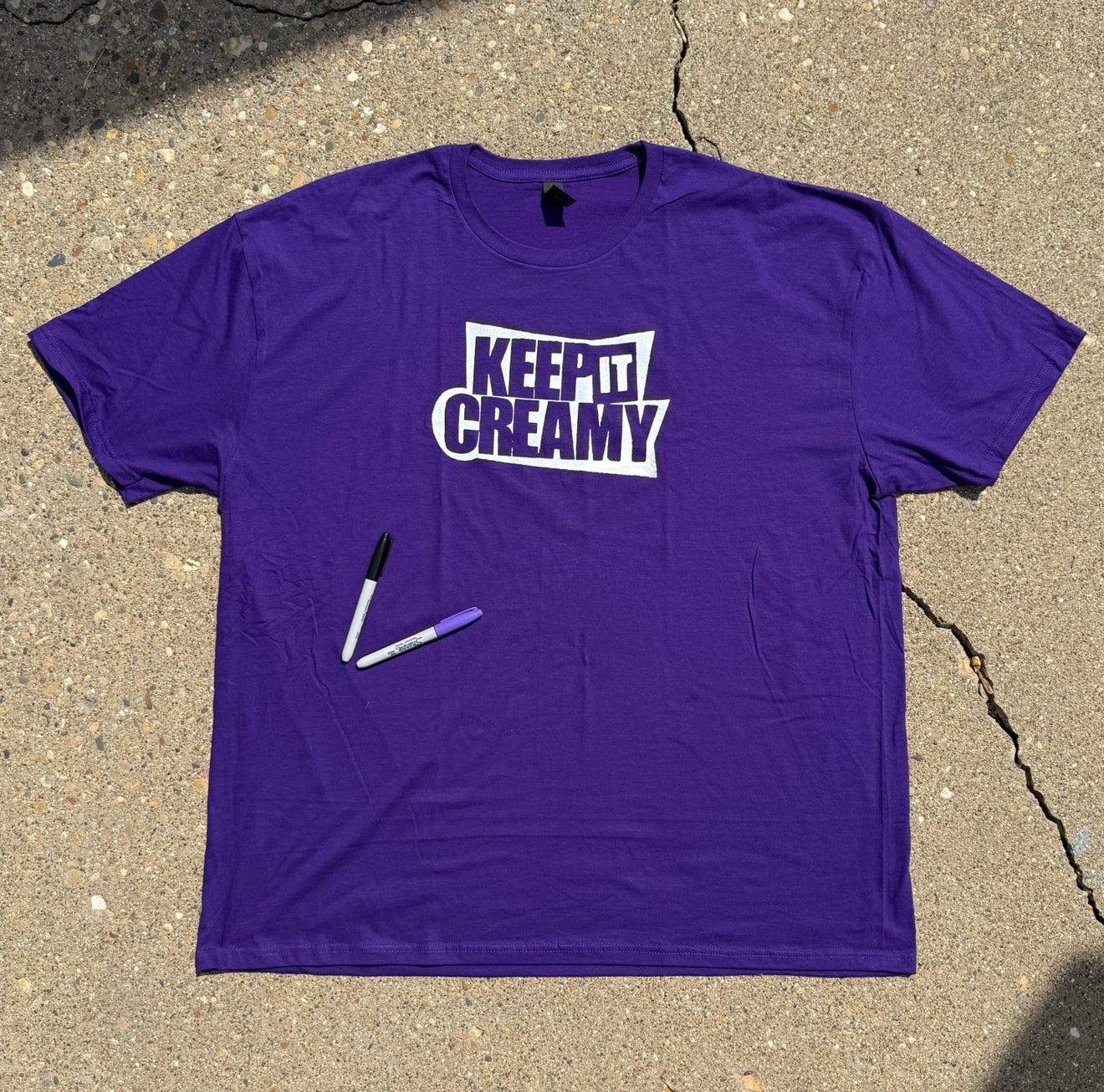 Classic Keep It Creamy T-shirt in PERPLE